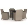 Juego de comedor de jardín 5 piezas con cojines marrón von , Gartensets - Ref: Foro24-3099548, Preis: 641,47 €, Rabatt: %