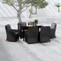 Juego de comedor para jardín 7 piezas negro by , Garden sets - Ref: Foro24-3099562, Price: 1,00 €, Discount: %