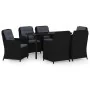 Juego de comedor para jardín 7 piezas negro by , Garden sets - Ref: Foro24-3099562, Price: 1,00 €, Discount: %