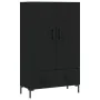Aparador alto madera de ingeniería negro 69,5x31x115 cm de , Aparadores - Ref: Foro24-828237, Precio: 106,53 €, Descuento: %