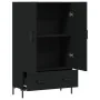 Aparador alto madera de ingeniería negro 69,5x31x115 cm de , Aparadores - Ref: Foro24-828237, Precio: 106,53 €, Descuento: %
