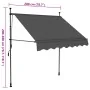 Toldo manual retráctil con LED gris antracita 200 cm de , Toldos - Ref: Foro24-145864, Precio: 95,37 €, Descuento: %