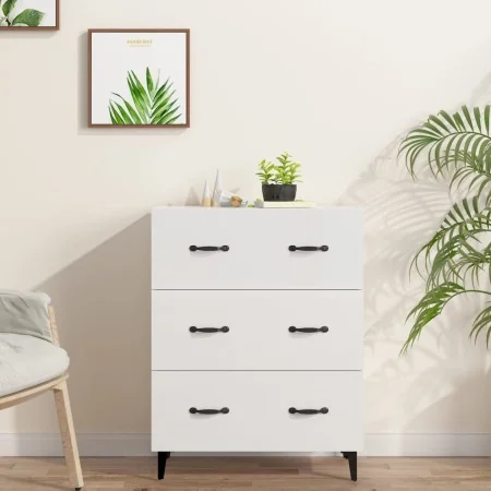 Aparador de madera contrachapada blanco brillante 69,5x34x90 cm de , Aparadores - Ref: Foro24-812165, Precio: 94,15 €, Descue...