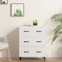 Aparador de madera contrachapada blanco brillante 69,5x34x90 cm de , Aparadores - Ref: Foro24-812165, Precio: 94,15 €, Descue...
