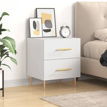 Mesita de noche madera de ingeniería blanco 40x35x47,5 cm by , Nightstands - Ref: Foro24-827276, Price: 65,61 €, Discount: %