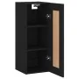 Armario de pared madera de ingeniería negro 34,5x34x90 cm by , Sideboards - Ref: Foro24-830517, Price: 57,72 €, Discount: %