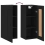 Armario de pared madera de ingeniería negro 34,5x34x90 cm by , Sideboards - Ref: Foro24-830517, Price: 57,72 €, Discount: %