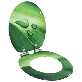 Asiento WC tapa de cierre suave MDF verde diseño gotas de agua by , Toilet and bidet seats - Ref: Foro24-146915, Price: 45,98...