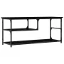 Mueble de TV madera contrachapada y acero negro 103x38x46,5 cm de , Muebles TV - Ref: Foro24-831823, Precio: 56,62 €, Descuen...