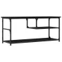 Mueble de TV madera contrachapada y acero negro 103x38x46,5 cm de , Muebles TV - Ref: Foro24-831823, Precio: 56,62 €, Descuen...