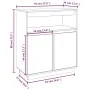 Aparador de madera maciza de pino blanco 70x34x80 cm von , Sideboards - Ref: Foro24-814385, Preis: 90,27 €, Rabatt: %