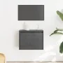 Armario de pared de madera maciza de pino gris 45x30x35 cm de , Estantes y estanterías - Ref: Foro24-813439, Precio: 38,64 €,...