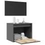 Armario de pared de madera maciza de pino gris 45x30x35 cm de , Estantes y estanterías - Ref: Foro24-813439, Precio: 38,64 €,...