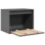 Armario de pared de madera maciza de pino gris 45x30x35 cm de , Estantes y estanterías - Ref: Foro24-813439, Precio: 38,64 €,...