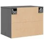 Armario de pared de madera maciza de pino gris 45x30x35 cm de , Estantes y estanterías - Ref: Foro24-813439, Precio: 38,64 €,...