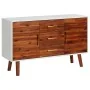 Aparador de madera maciza de acacia y MDF 110x35x70 cm by , Sideboards - Ref: Foro24-327458, Price: 147,21 €, Discount: %