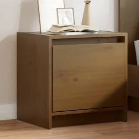 Mesita de noche madera maciza de mango marrón miel 40x30,5x40cm by , Nightstands - Ref: Foro24-808119, Price: 33,75 €, Discou...