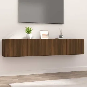 Muebles de TV 2 uds madera ingeniería roble marrón 80x30x30 cm by , TV Furniture - Ref: Foro24-820465, Price: 95,89 €, Discou...