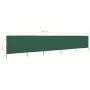 Paravientos de playa de 5 paneles tela verde 600x160cm by , Umbrellas - Ref: Foro24-47167, Price: 81,43 €, Discount: %