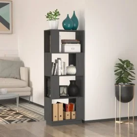 Estantería/divisor de espacios madera de pino gris 51x25x132 cm by , Bookcases and shelves - Ref: Foro24-814041, Price: 39,64...