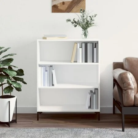 Estantería madera de ingeniería blanco 69,5x32,5x90 cm de , Librerías y estanterías - Ref: Foro24-828364, Precio: 61,53 €, De...