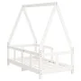 Estructura de cama para niños madera de pino blanco 70x140 cm von , Kinderbetten und Betten für Kinder - Ref: Foro24-834457, ...