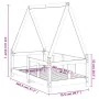 Estructura de cama para niños madera de pino blanco 70x140 cm von , Kinderbetten und Betten für Kinder - Ref: Foro24-834457, ...