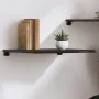 Estante de pared madera roble tratada marrón oscuro 60x60x2 cm by , Shelves and shelves - Ref: Foro24-363773, Price: 36,88 €,...
