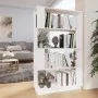 Estantería/divisor de espacios madera pino blanco 80x25x132 cm by , Bookcases and shelves - Ref: Foro24-814060, Price: 84,37 ...