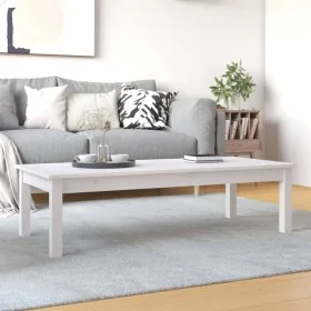 Mesa de centro de madera maciza de pino blanco 110x50x30 cm by , Coffee table - Ref: Foro24-814235, Price: 60,45 €, Discount: %