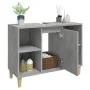 Armario de lavabo madera contrachapada gris hormigón 80x33x60cm von , Badezimmerwaschtische - Ref: Foro24-821288, Preis: 78,3...