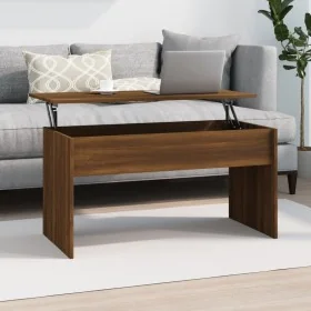 Mesa de centro madera ingeniería marrón roble 102x50,5x52,5 cm by , Coffee table - Ref: Foro24-819286, Price: 72,04 €, Discou...