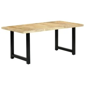 Mesa de comedor de madera maciza de mango 180x90x76 cm by , Kitchen and dining tables - Ref: Foro24-283784, Price: 341,91 €, ...