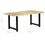 Mesa de comedor de madera maciza de mango 180x90x76 cm by , Kitchen and dining tables - Ref: Foro24-283784, Price: 341,91 €, ...