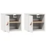 Armarios de pared 2 uds madera maciza pino blanco 31,5x30x30 cm by , Shelves and shelves - Ref: Foro24-818358, Price: 65,65 €...