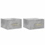 Mesitas de noche de pared 2 uds color gris hormigón 35x35x20 cm by , Lockers and storage cabinets - Ref: Foro24-829797, Price...