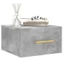 Mesitas de noche de pared 2 uds color gris hormigón 35x35x20 cm by , Lockers and storage cabinets - Ref: Foro24-829797, Price...