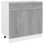 Armario inferior cocina “Lyon” contrachapada gris Sonoma de , Armarios de cocina - Ref: Foro24-815580, Precio: 96,74 €, Descu...