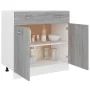 Armario inferior cocina “Lyon” contrachapada gris Sonoma de , Armarios de cocina - Ref: Foro24-815580, Precio: 96,74 €, Descu...