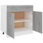 Armario inferior cocina “Lyon” contrachapada gris Sonoma de , Armarios de cocina - Ref: Foro24-815580, Precio: 96,74 €, Descu...