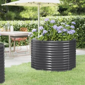 Jardinera arriate acero recubierto polvo antracita 100x100x68cm von , Töpfe und Pflanzgefäße - Ref: Foro24-319056, Preis: 69,...