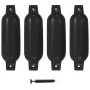 Parachoques para barco 4 unidades PVC negro 41x11,5 cm by , Docking and anchoring - Ref: Foro24-92380, Price: 49,26 €, Discou...