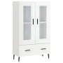 Aparador alto madera de ingeniería blanco brillo 69,5x31x115 cm de , Aparadores - Ref: Foro24-828318, Precio: 97,91 €, Descue...