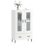 Aparador alto madera de ingeniería blanco brillo 69,5x31x115 cm de , Aparadores - Ref: Foro24-828318, Precio: 97,91 €, Descue...