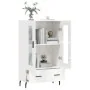 Aparador alto madera de ingeniería blanco brillo 69,5x31x115 cm de , Aparadores - Ref: Foro24-828318, Precio: 97,91 €, Descue...