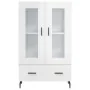 Aparador alto madera de ingeniería blanco brillo 69,5x31x115 cm de , Aparadores - Ref: Foro24-828318, Precio: 97,91 €, Descue...