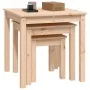 Mesas apilables 3 unidades madera maciza de pino by , Side tables - Ref: Foro24-824973, Price: 76,45 €, Discount: %