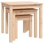 Mesas apilables 3 unidades madera maciza de pino by , Side tables - Ref: Foro24-824973, Price: 76,45 €, Discount: %