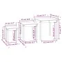 Mesas apilables 3 unidades madera maciza de pino by , Side tables - Ref: Foro24-824973, Price: 76,45 €, Discount: %