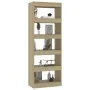 Estantería/divisor madera ingeniería roble Sonoma 60x30x166 cm de , Librerías y estanterías - Ref: Foro24-811676, Precio: 77,...